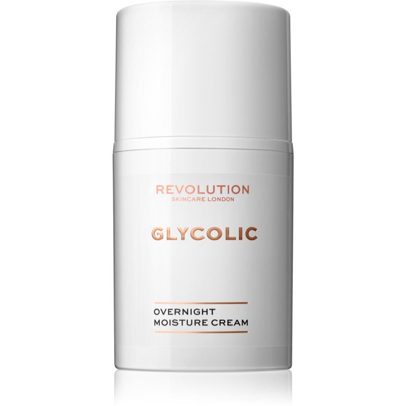Revolution Skincare Glycolic Acid Glow rozjasňujúci a obnovujúci nočný krém 50 ml