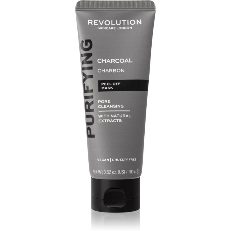 Revolution Skincare Purifying Charcoal zlupovacia maska proti čiernym bodkám s aktívnym uhlím 100 g