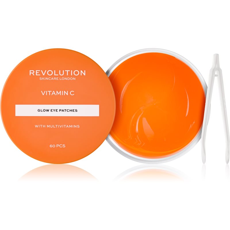 Revolution Skincare Vitamin C With Multivitamins гідрогелева маска для шкіри навколо очей для освітлення та зволоження 60 кс