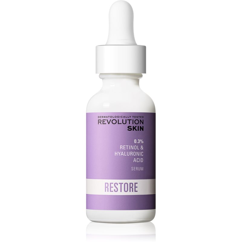 Revolution Skincare Retinol 0.3% ретинолова сироватка проти зморшок з гіалуроновою  кислотою 30 мл
