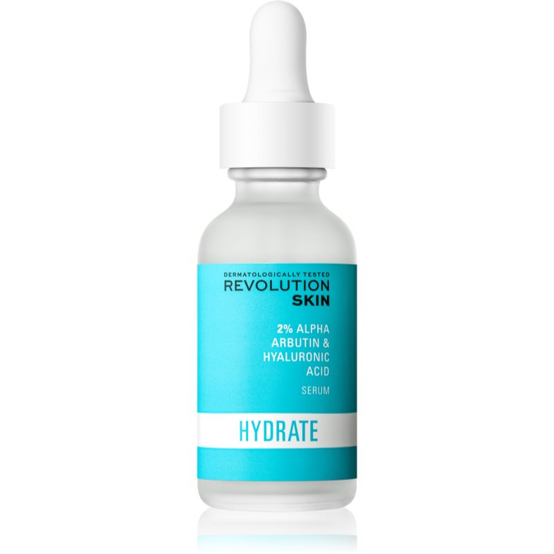 Revolution Skincare Hyaluronic Acid & 2% Alpha Arbutin rozjasňujúce hydratačné sérum 30 ml