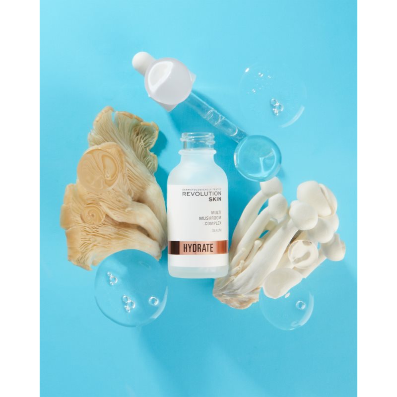 Revolution Skincare Hydrate Multi Mushroom Complex глибоко поживна та зволожуюча сироватка для сяючої шкіри 30 мл