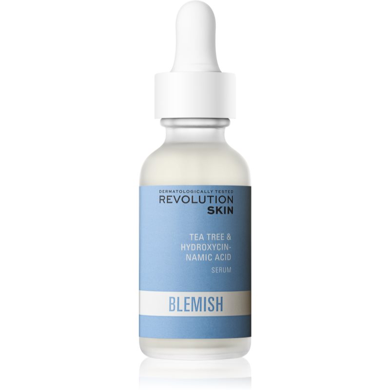Revolution Skincare Blemish Tea Tree & Hydroxycinnamic Acid Redness Relief Soothing Serum For Oily And Problem Skin 30 Ml