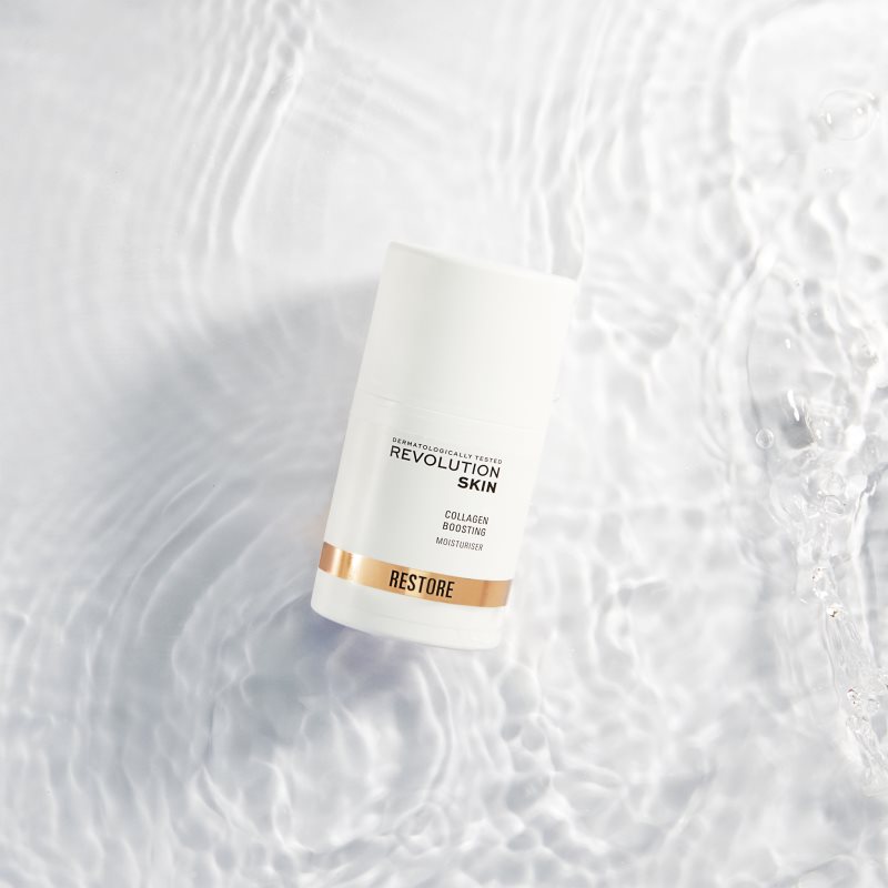 Revolution Skincare Restore Collagen Boosting Crème Hydratante Revitalisante Visage Conçu Pour Stimuler La Production De Collagène 50 Ml