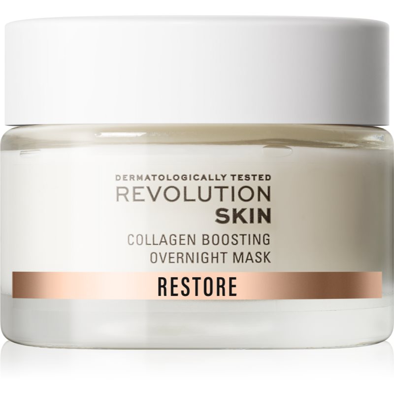 Revolution Skincare Restore Collagen Boosting відновлююча нічна кремова маска для підтримки вироблення колагену 50 мл