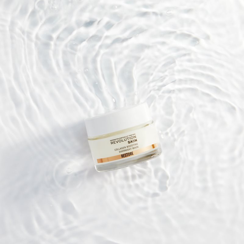 Revolution Skincare Restore Collagen Boosting відновлююча нічна кремова маска для підтримки вироблення колагену 50 мл