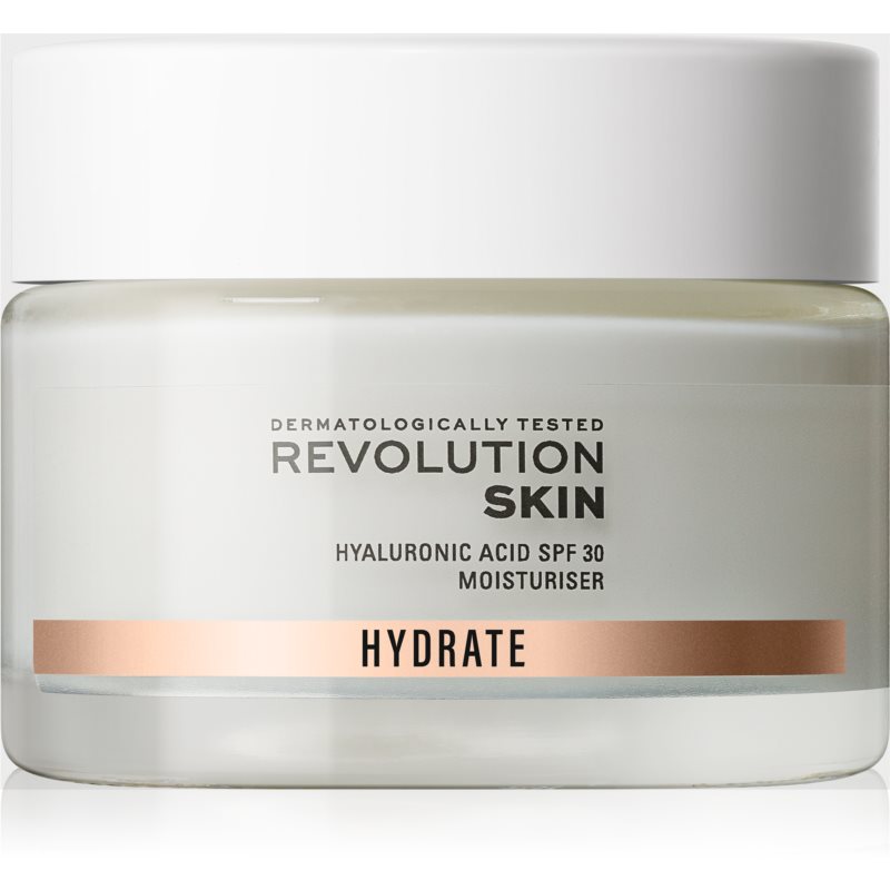 Revolution Skincare Hydrate Hyaluronic Acid Moisturising Facial Cream SPF 30 50 Ml