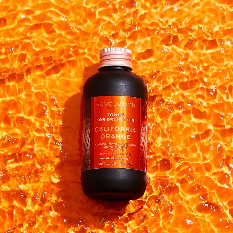 Revolution Haircare Tones For Brunettes тональний бальзам для волосся коричневих відтінків відтінок California Orange 150 мл