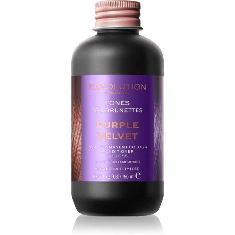 Revolution Haircare Tones For Brunettes tónovací balzám pro hnědé odstíny vlasů odstín Purple Velvet 150 ml