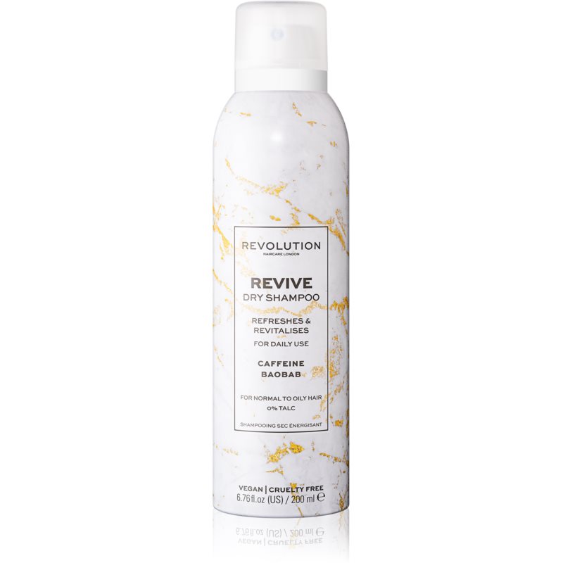 Revolution Haircare Dry Shampoo Revive gaivinamasis sausasis šampūnas su kofeinu 200 ml