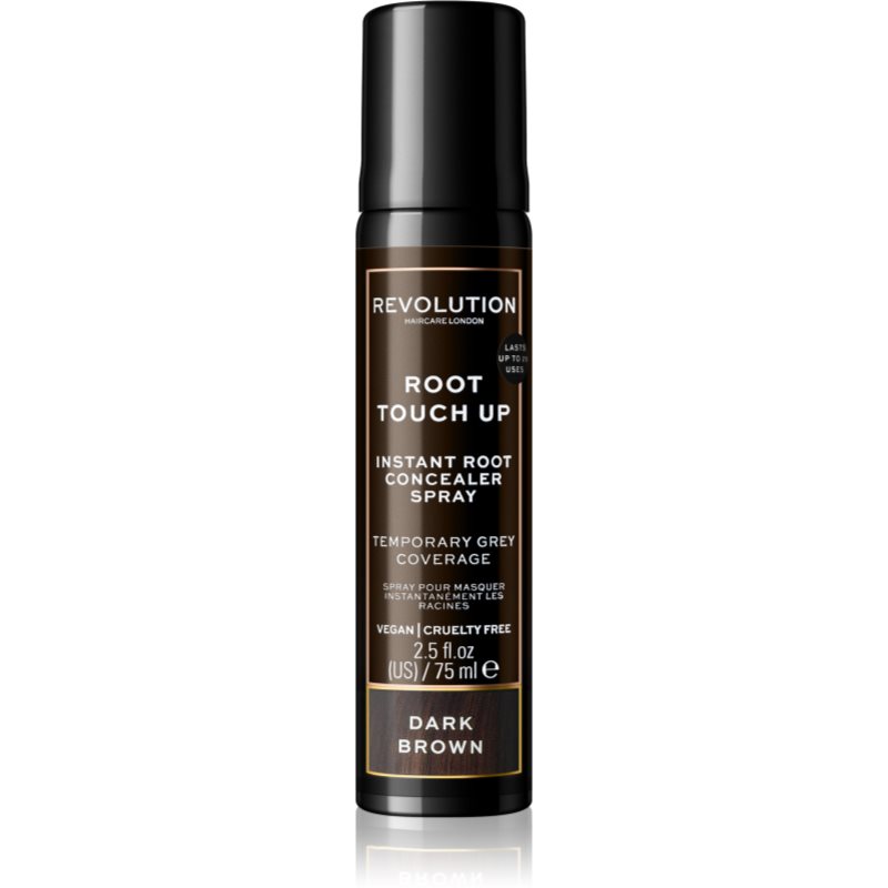 Revolution Haircare Root Touch Up sprej pro okamžité zakrytí odrostů odstín Dark Brown 75 ml