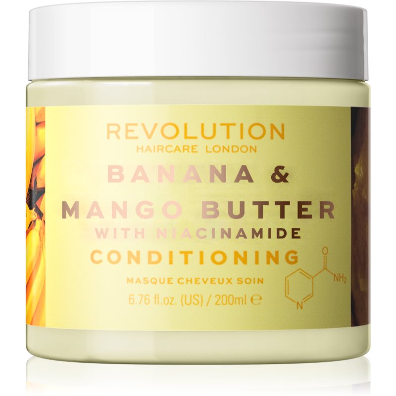Revolution Haircare Hair Mask Banana & Mango Butter intenzívna ošetrujúca maska na vlasy 200 ml
