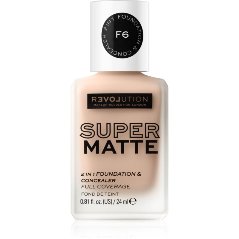 E-shop Revolution Relove Super Matte Foundation dlouhotrvající matující make-up odstín F6 24 ml
