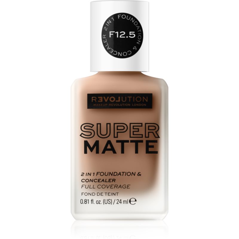 E-shop Revolution Relove Super Matte Foundation dlouhotrvající matující make-up odstín F12.5 24 ml