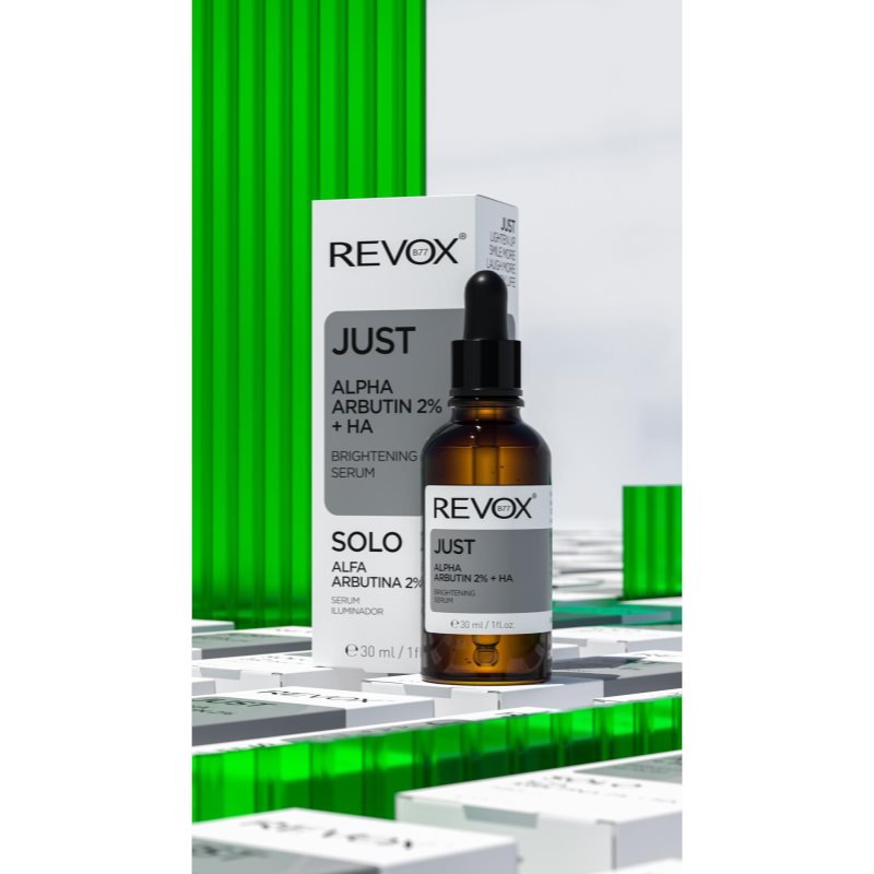 Revox B77 Just Alpha Arbutin 2% + HA aufhellendes Serum für Gesicht und Hals 30 ml