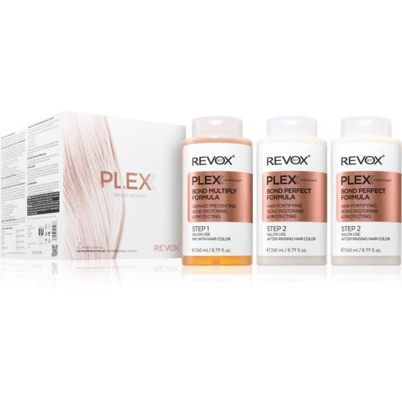 Revox B77 Plex Hair Rebuilding System Professional Set För skadat och färgat hår för professionellt bruk 3x260 ml female