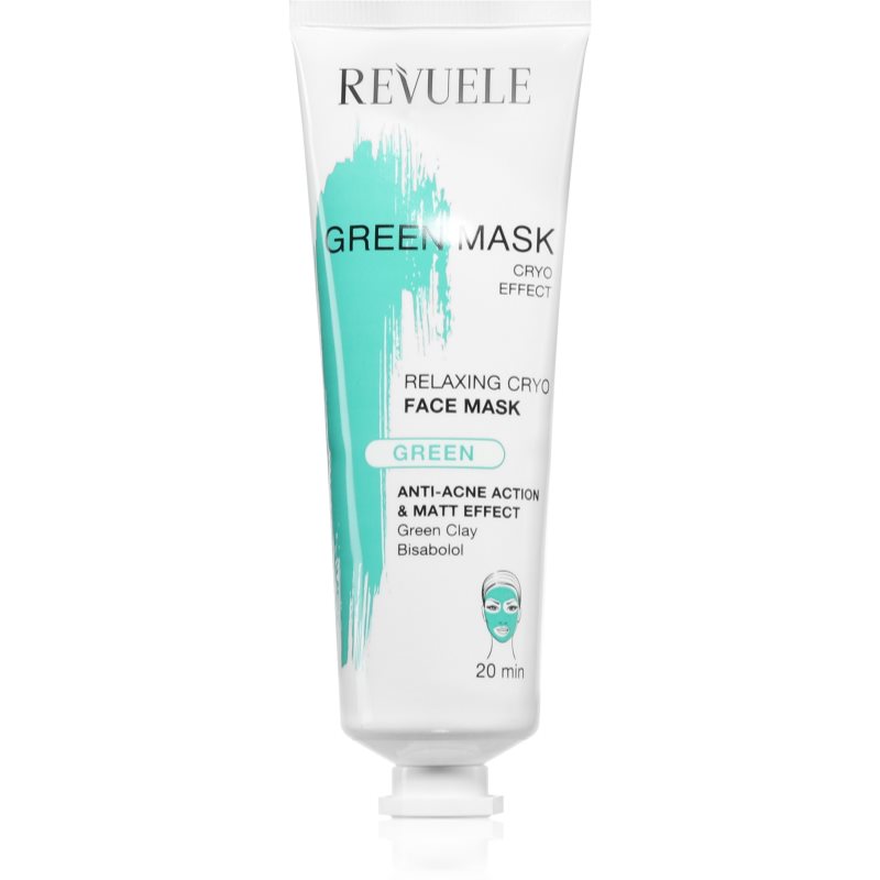 Revuele Green Mask Cryo Effect mattierende Reinigungsmaske gegen die Unvollkommenheiten der Haut 80 ml