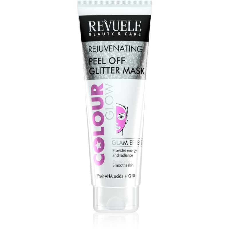 Revuele Colour Glow Rejuvenating Peel off Glitter Mask peel-off mask for skin rejuvenation 80 ml
