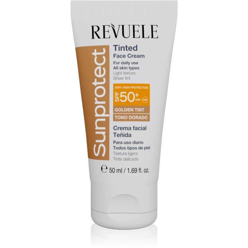 Revuele Sunprotect Tinted Face Cream Toning Protective Cream SPF 50+ Shade Golden Tint 50 Ml