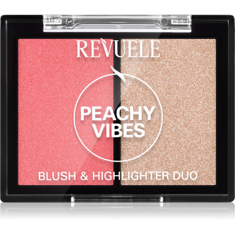 Revuele Blush & Highlighter Duo rumenilo s highlighterom nijansa Peachy Vibes 8 g