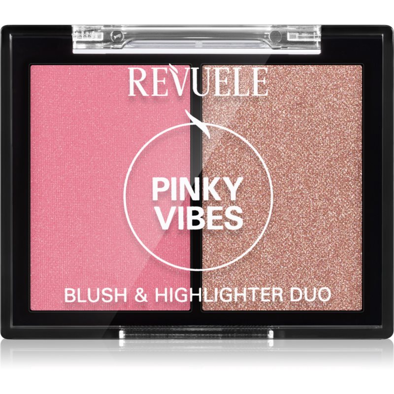 Revuele Blush & Highlighter Duo rdečilo z osvetljevalcem odtenek Pinky Vibes 8 g