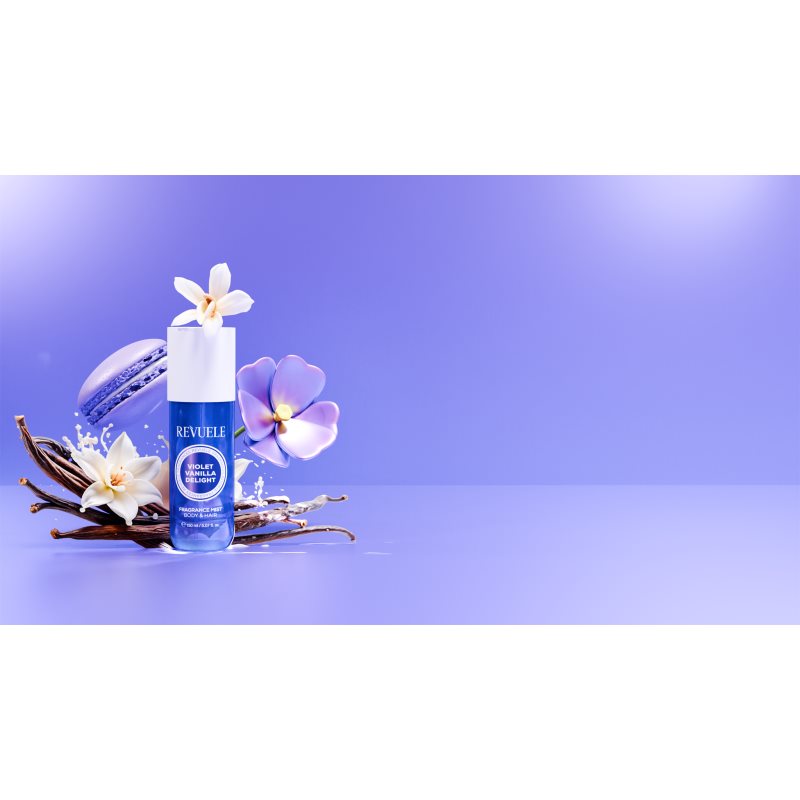 Revuele Violet Vanilla Delight Fragrance Mist parfémovaná mlha na tělo a vlasy pro ženy 150 ml (obrázek 6)