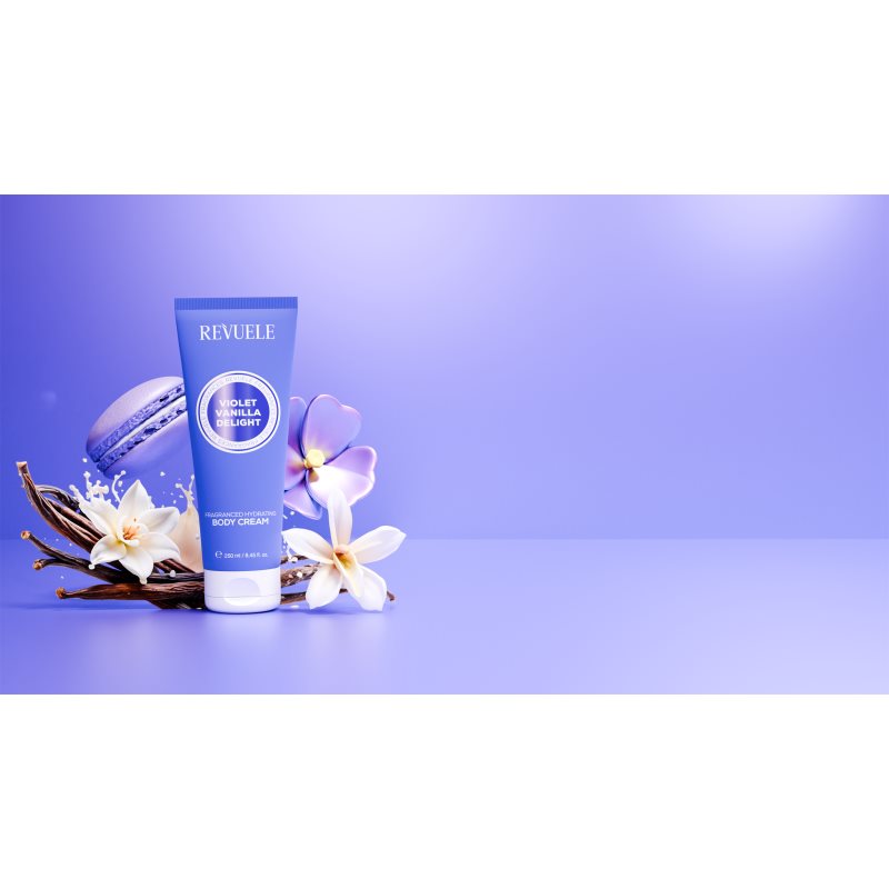 Revuele Violet Vanilla Delight Fragranced Hydrating Body Cream hydratační tělový krém pro ženy 250 ml (obrázek 7)