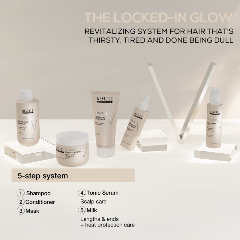 Revuele Professional Vitalock Revitalizing revitalizační maska pro suché a křehké vlasy 300 ml (obrázek 8)