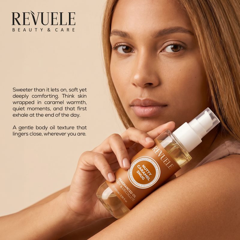 Revuele Nutty Caramel Snug Fragranced Oil parfümiertes öl für den Körper für Damen 100 ml (Bild 3)