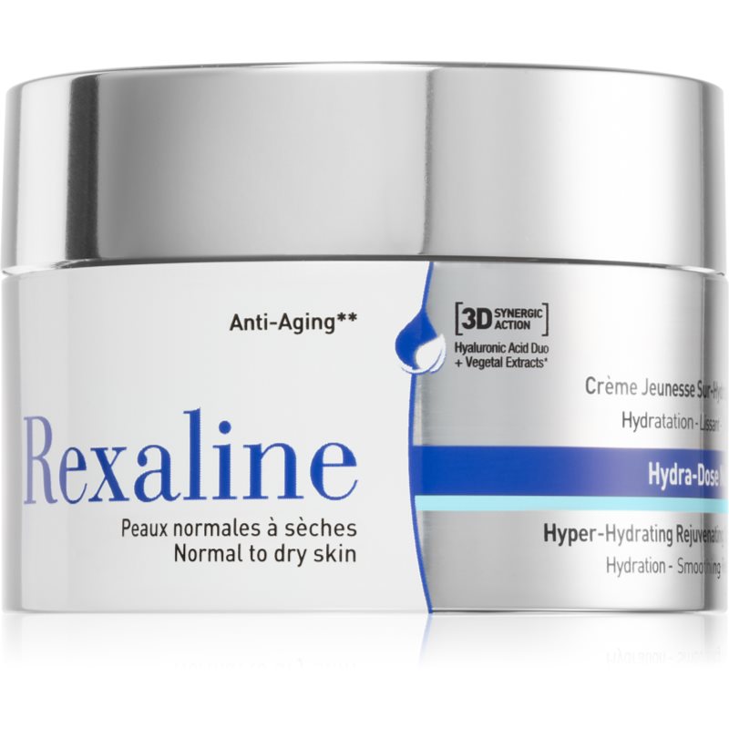 Rexaline 3D Hydra-Dose Rich зволожуючий та розгладжуючий крем для обличчя для нормальної та сухої шкіри 50 мл