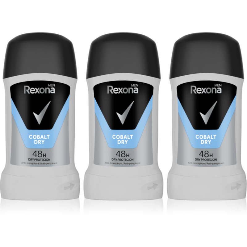 Rexona Cobalt výhodné balenie tuhých dezodorantov