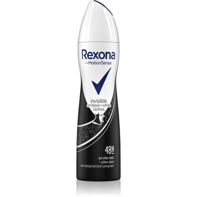 Rexona Invisible on Black + White Clothes Antiperspirant izzadásgátló spray -ben (48h) 150 ml