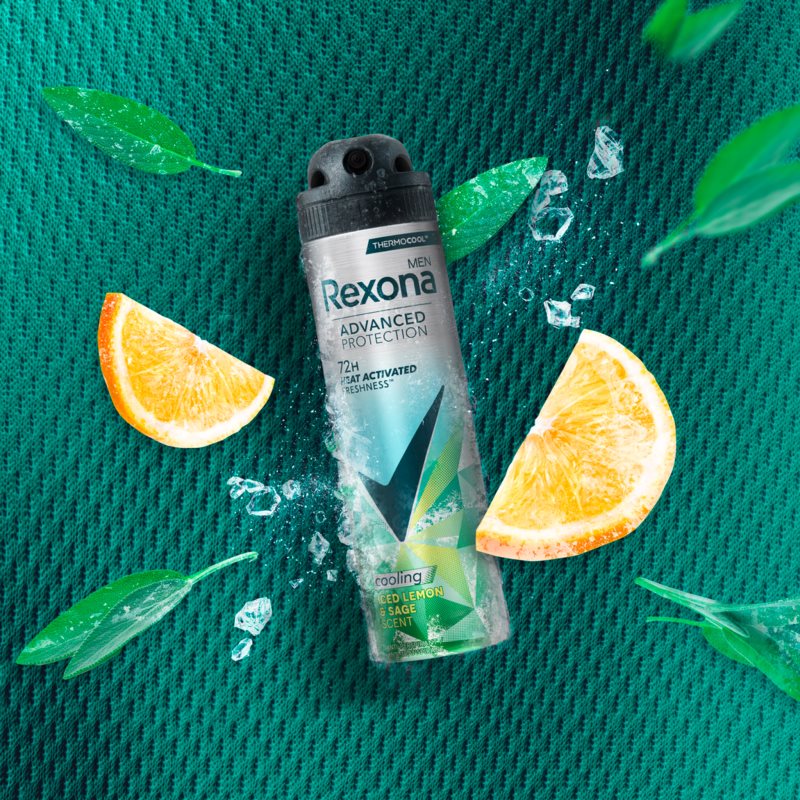 Rexona Men Advanced Protection Iced Lemon & Sage deodorant sprej 150 ml (obrázek 3)