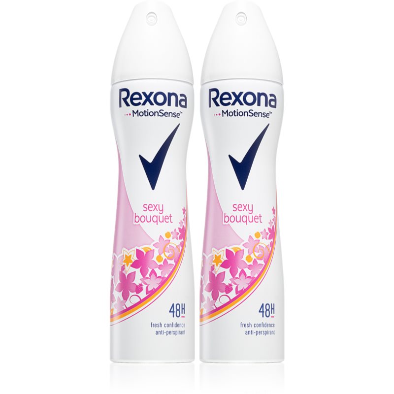Rexona Sexy Bouquet Antiperspirant antiperspirant v spreji 2 x 150 ml (výhodné balenie)