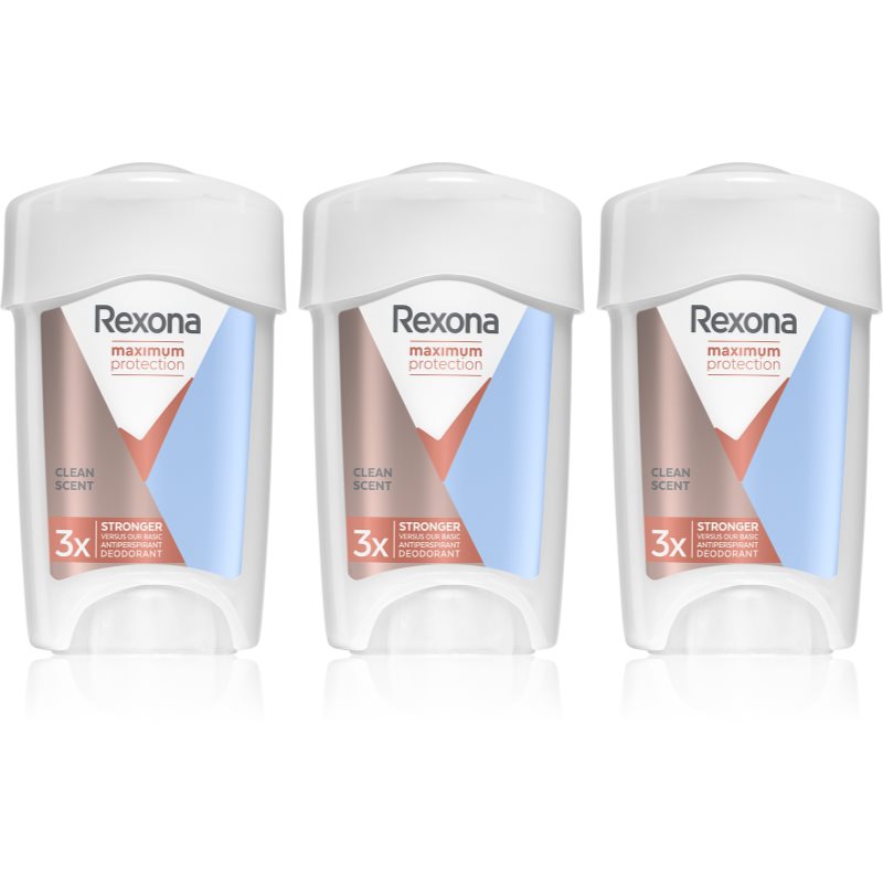 Rexona Maximum Protection Clean Scent Antiperspirant-kräm som minskar svettning (Ekonomiförpackning) 3x45 ml female