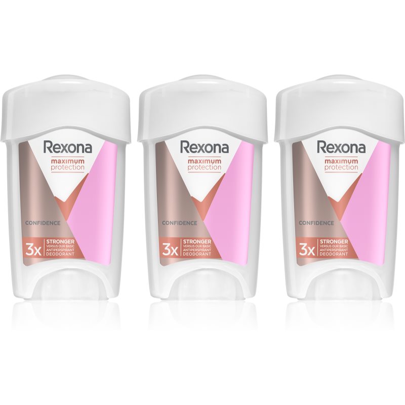 Rexona Maximum Protection Confidence Antiperspirant-kräm som minskar svettning (Ekonomiförpackning) 3x45 ml female