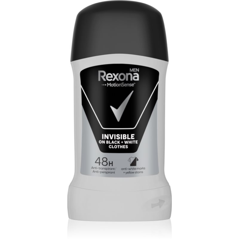 Rexona Invisible on Black + White Clothes Antiperspirant festes Antitranspirant 48 H 50 ml