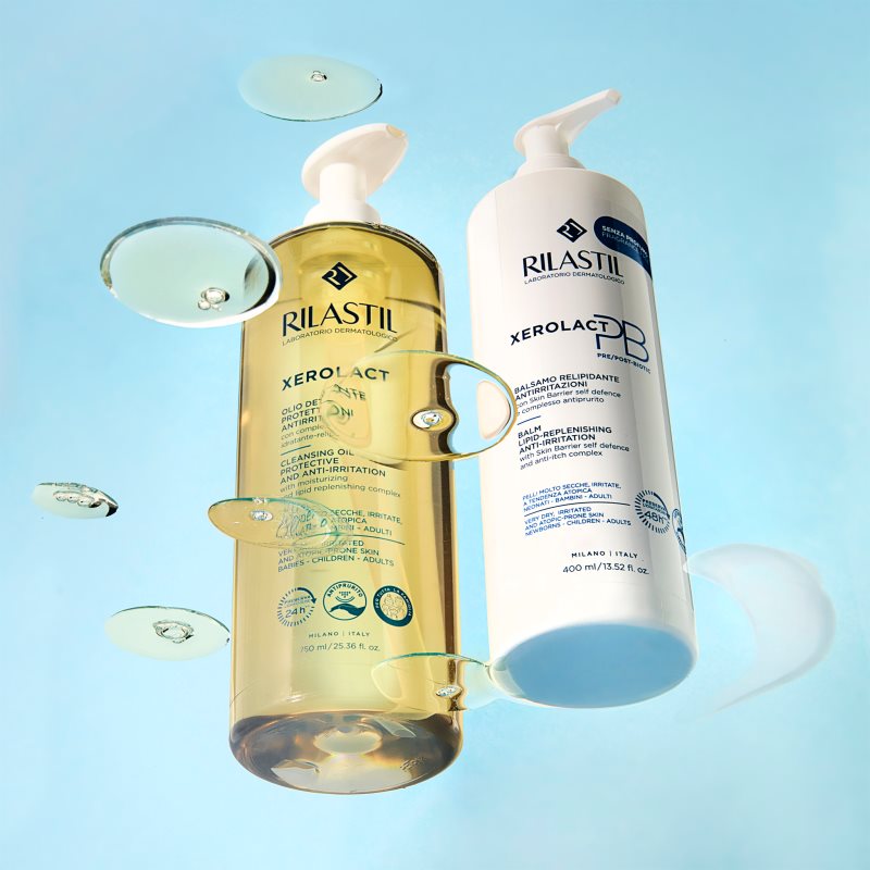 Rilastil Xerolact Cleansing Oil das Reinigungsöl für trockene bis atopische Haut 1000 ml (Bild 3)
