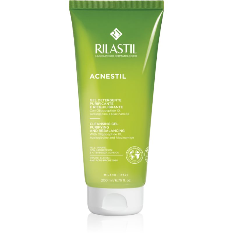 Rilastil Acnestil очищаючий гель для нормалізації роботи сальних залоз для жирної шкіри зі схильністю до акне 200 мл