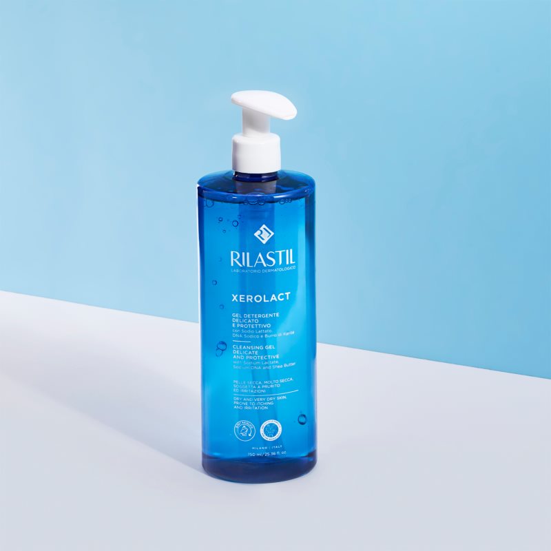 Rilastil Xerolact Cleansing Gel jemný čistiaci gél pre suchú až veľmi suchú pokožku 1000 ml