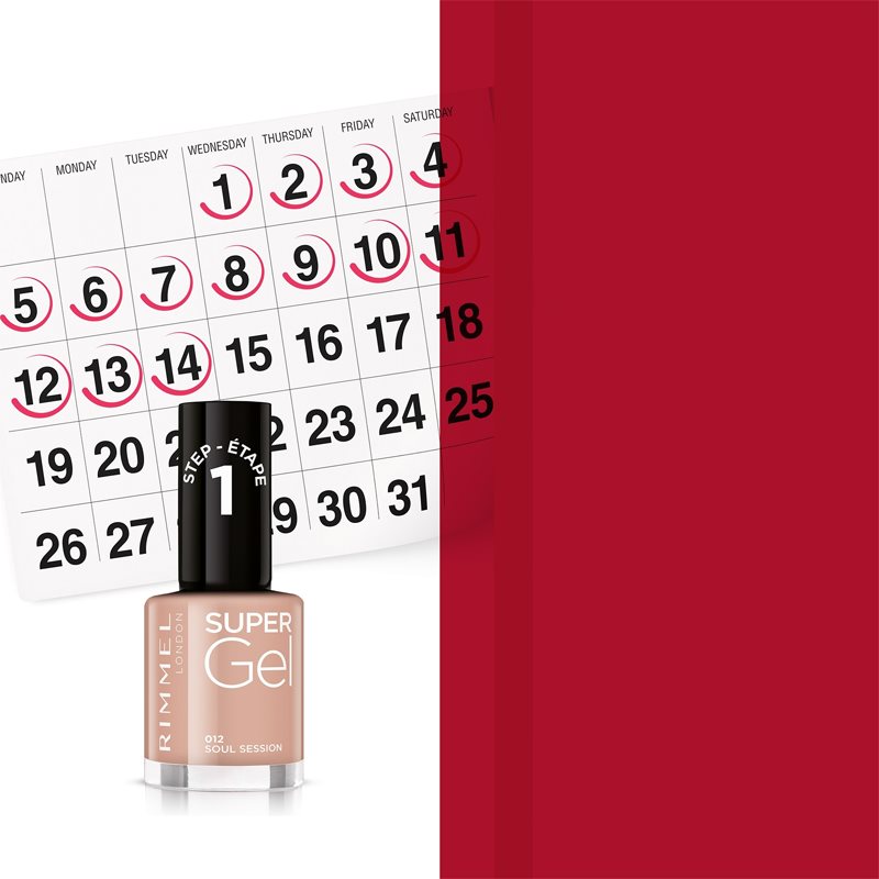 Rimmel Super Gel By Kate Vernis à Ongles Gel Sans Lampe UV/LED Teinte 012 Soul Session 12 Ml