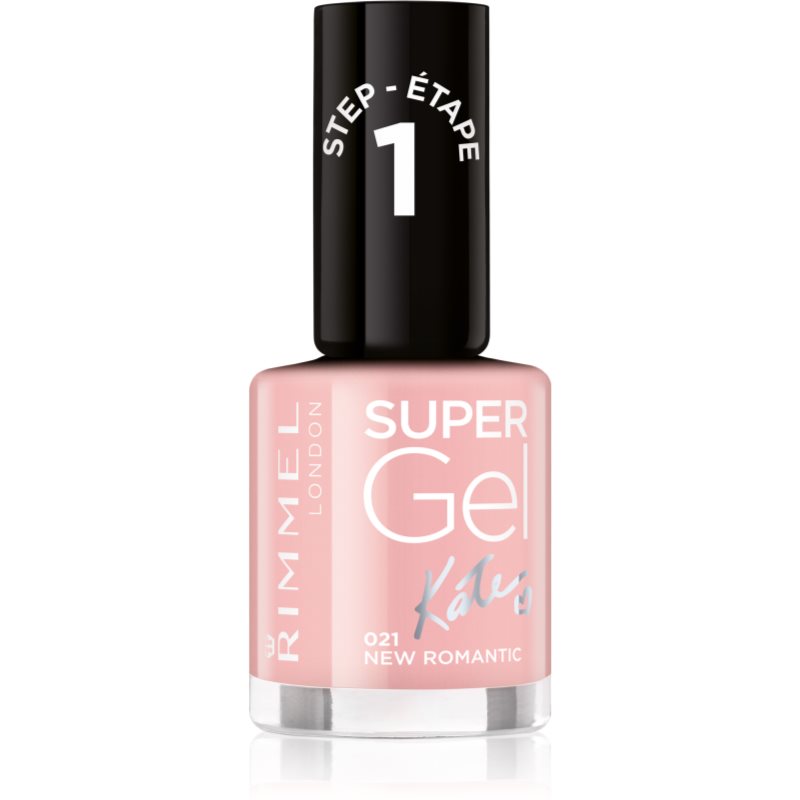Rimmel Super Gel By Kate Gel Nail Varnish without UV/LED Sealing Shade 021 New Romantic 12 ml
