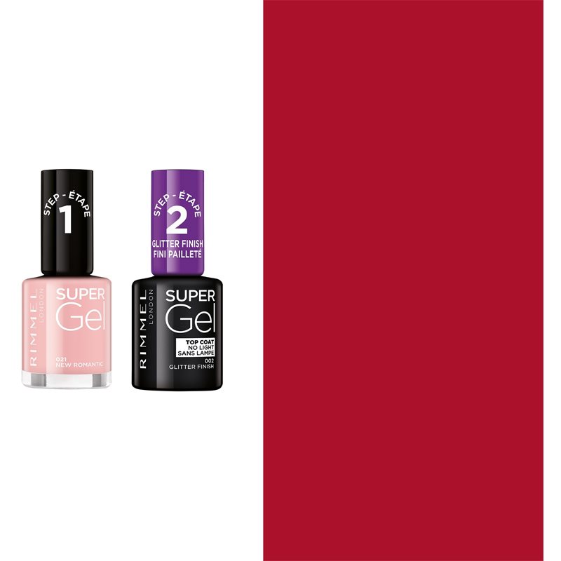 Rimmel Super Gel By Kate Gel Nail Polish Without UV/LED Sealing Shade 021 New Romantic 12 Ml
