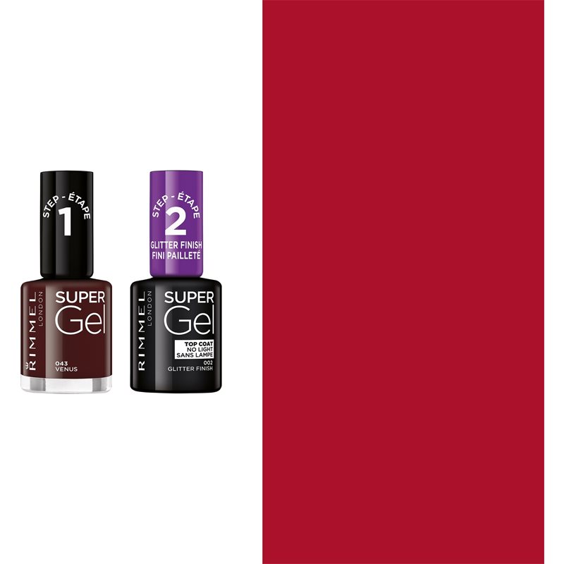 Rimmel Super Gel Vernis à Ongles Gel Sans Lampe UV/LED Teinte 043 Venus 12 Ml