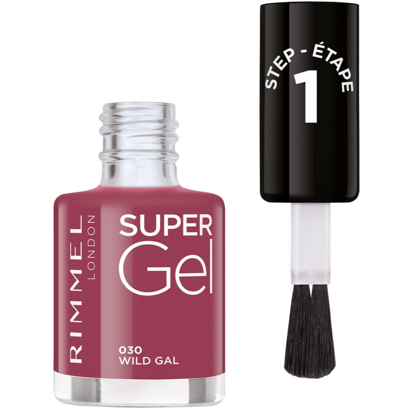Rimmel Super Gel Гелевий лак для нігтів без використання UV/ LED лампи відтінок 030 Wild Gal 12 мл