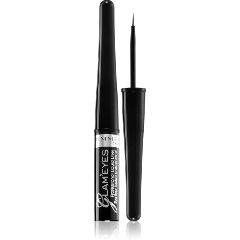 

Rimmel Glam' Eyes рідка підводка для очей відтінок 001 Black Glamour