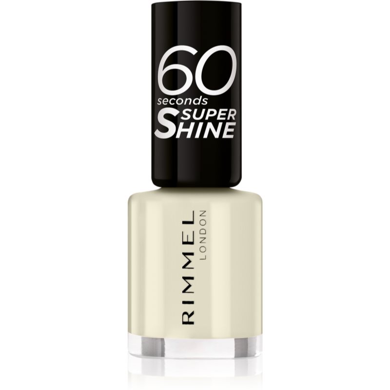 Rimmel 60 Seconds Super Shine nail polish shade 730 Silver Bullet 8 ml
