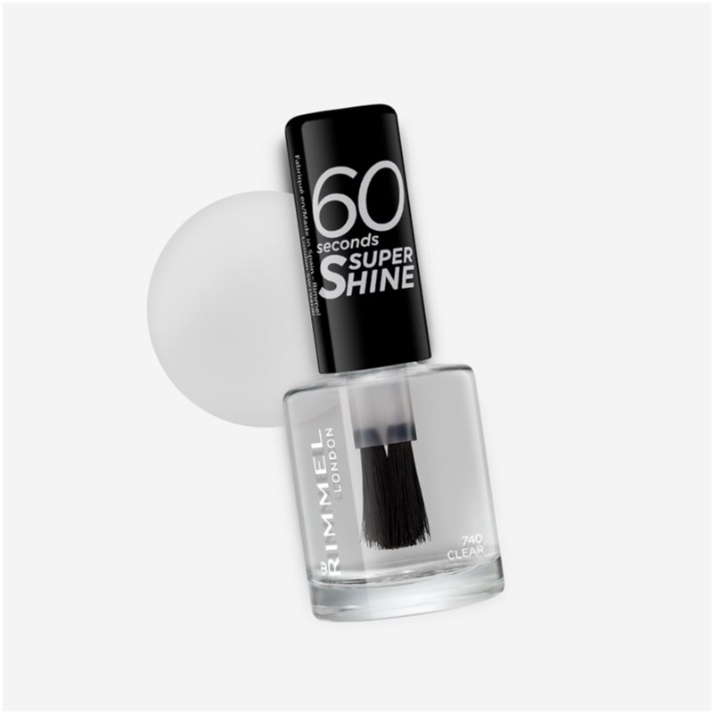 Rimmel 60 Seconds Super Shine лак для нігтів відтінок 740 Clear 8 мл