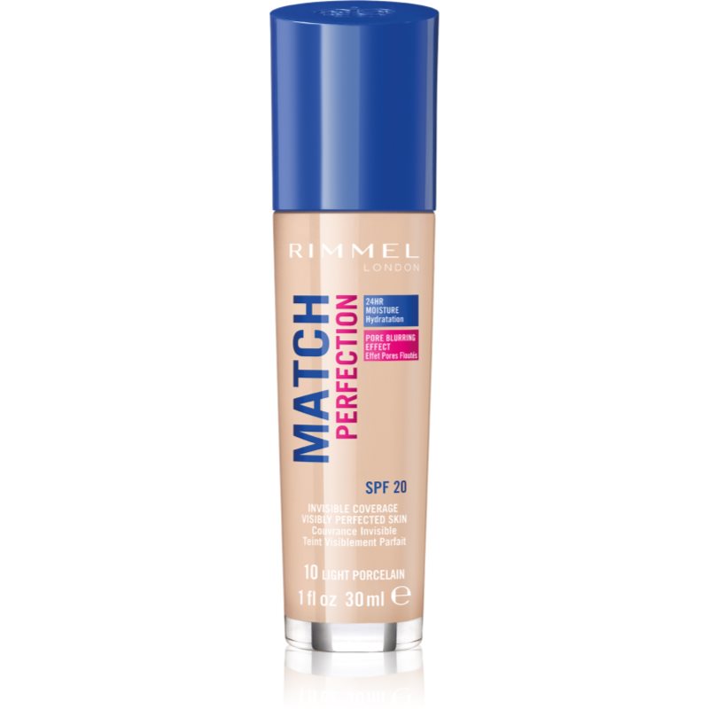

Rimmel Match Perfection тональний крем SPF 20 відтінок 010 Ligh Porcelain