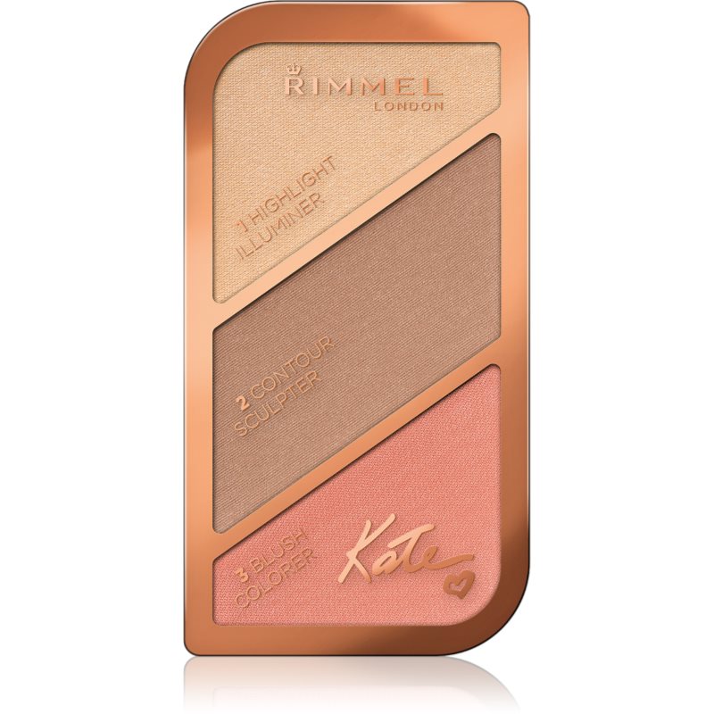 

Rimmel Kate контурна палетка для обличчя відтінок 002 Coral Glow 18,5 гр